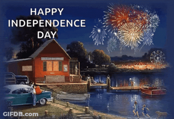 Happy Independence Day Painting GIF