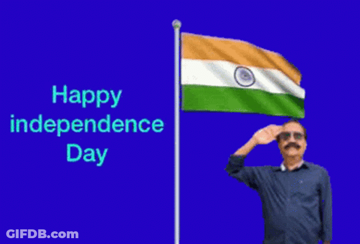 Happy Independence Day Ramani Salute GIF