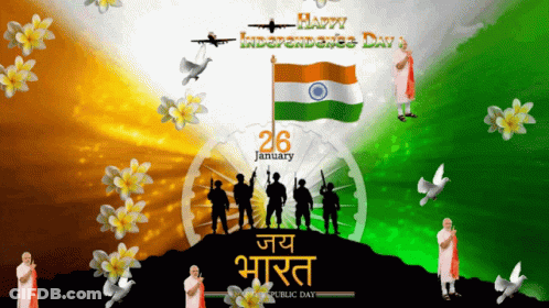 Happy Independence Day Soldiers And Pigeons GIF
