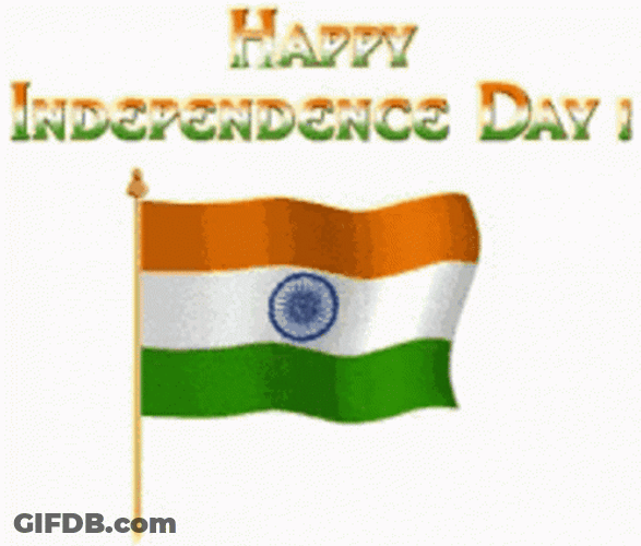 Happy Independence Day Waving Flag GIF