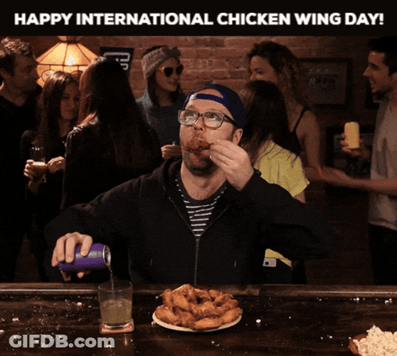 Happy International Chicken Wing Day GIF