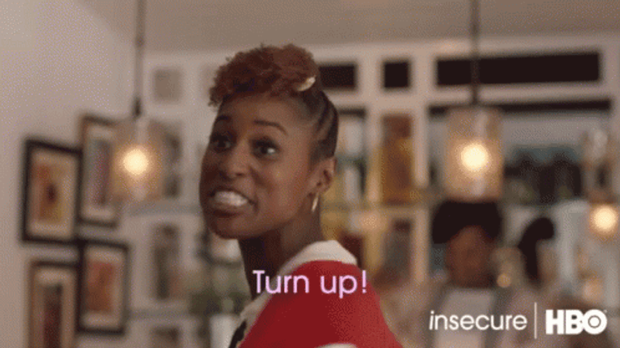 Happy Issa Rae Turn Up GIF