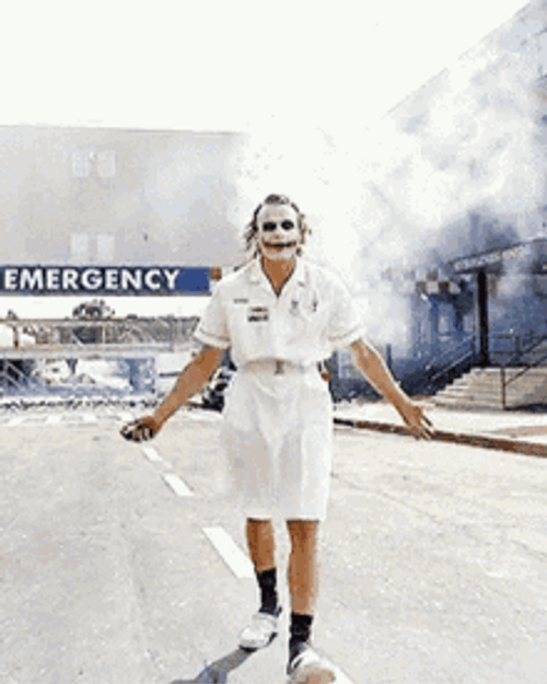 Happy Joker Walking GIF
