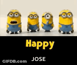 Happy Jose Minions Group GIF