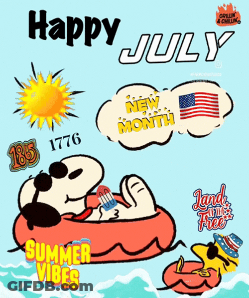 Happy July 4, 1776 Snoopy GIF