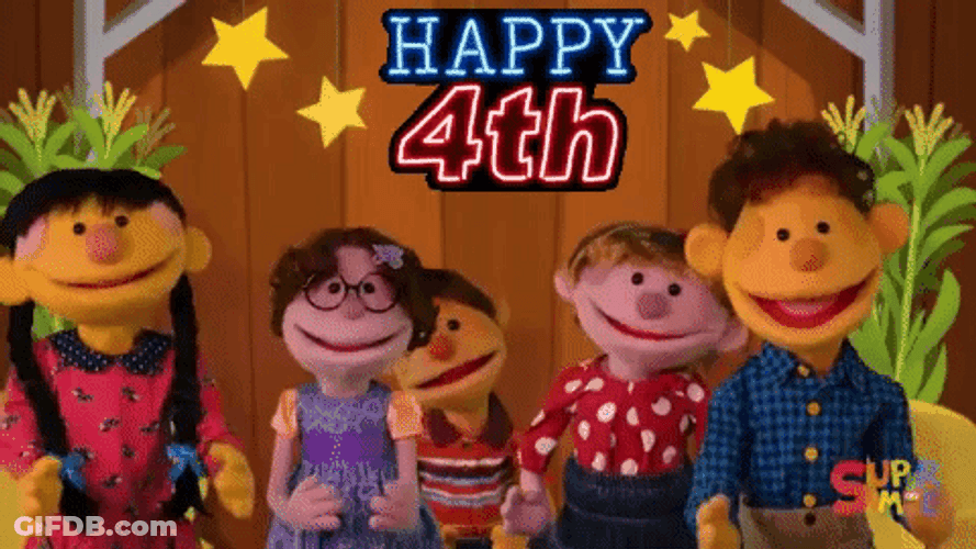 Happy July 4Th Puppets Dancing GIF