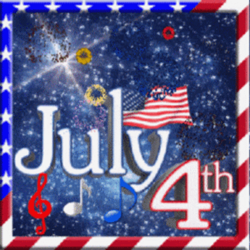 Happy July 4Th Spinning Stars GIF