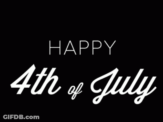 Happy July Fireworks Display GIF