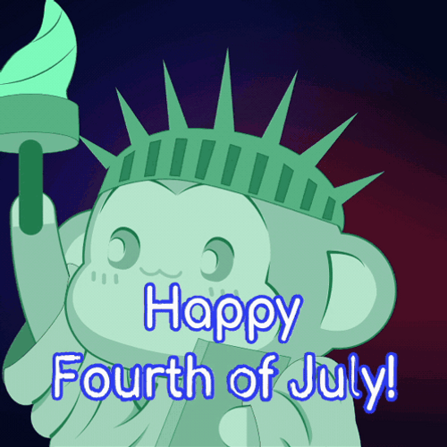 Happy July Statue Of Liberty Edited GIF