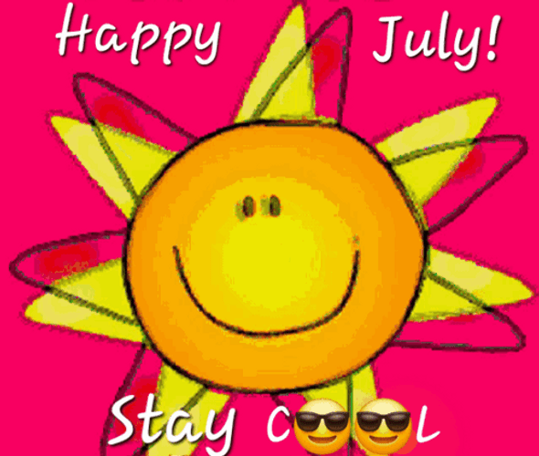 Happy July Sun Switching Light GIF