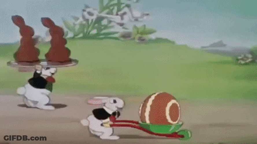Happy Jumping Bunnies Good Morning Happy Easter GIF