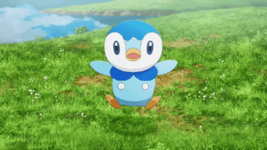Happy Jumping Piplup GIF