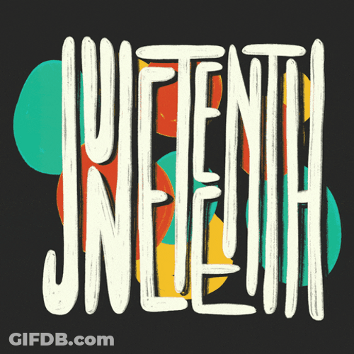 Happy Juneteenth Animated Word GIF