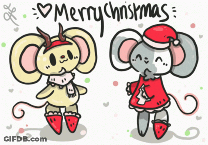 Happy Kwanzaa Cartoon Mice Visual Design GIF