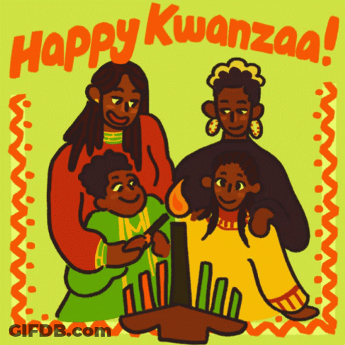 Happy Kwanzaa Cute Graphic Animation GIF