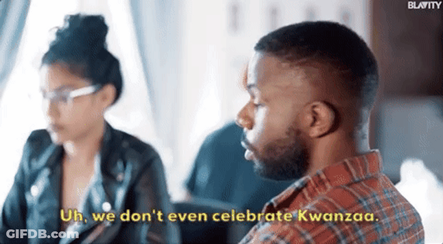Happy Kwanzaa Guy Turning Around GIF