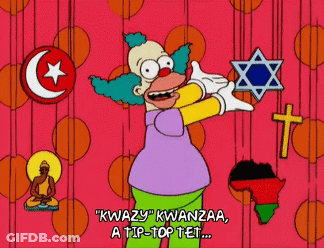 Happy Kwanzaa Krusty The Clown The Simpsons GIF