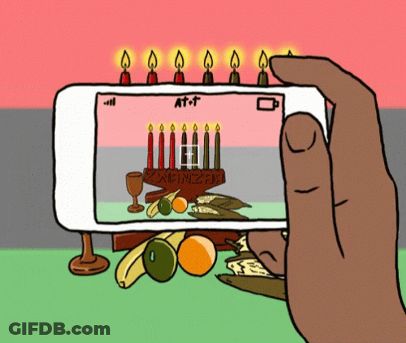 Happy Kwanzaa Mobile Phone Video Record GIF