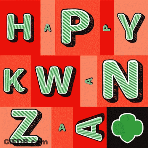 Happy Kwanzaa Puzzle Pieces Moving Graphics GIF