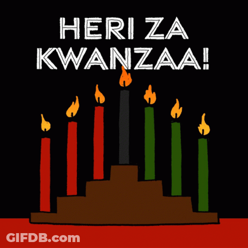 Happy Kwanzaa Simple Artistic Design GIF