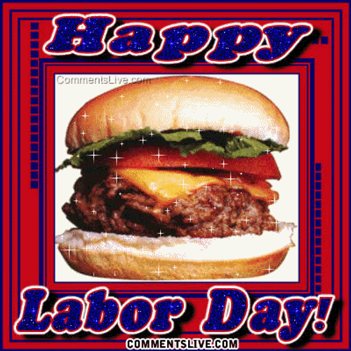 Happy Labor Day Cheese Burger GIF