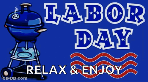 Happy Labor Day Cross American Flag GIF