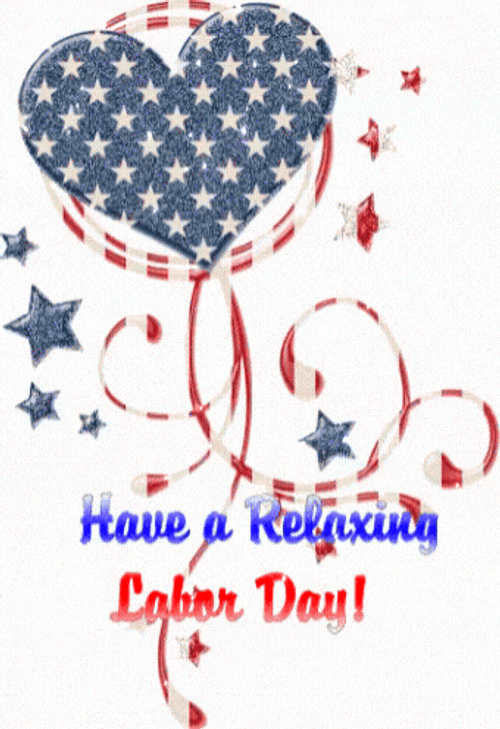 Happy Labor Day Flag GIF