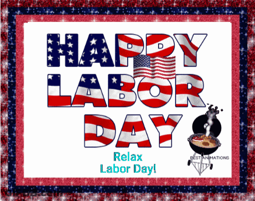 Happy Labor Day Greeting Card With Grill GIF