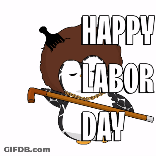 Happy Labor Day Weekend Penguin GIF