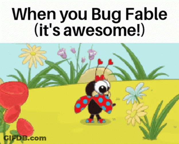 Happy Ladybug Jumping Animation GIF