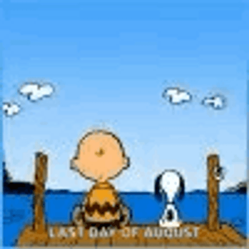 Happy Last Day Of August Birthday Snoopy GIF