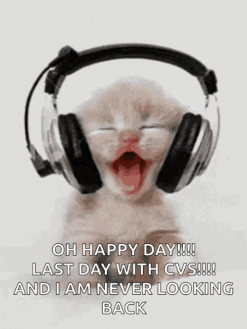 Happy Last Day Of School DJ Cat GIF
