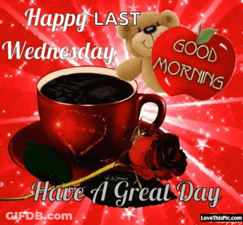 Happy Last Wednesday Good Morning Coffee GIF