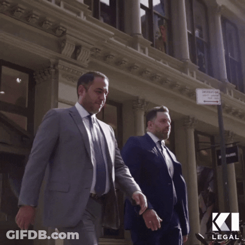 Happy Lawyer Walking GIF