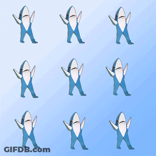 Happy Left Handers Day From Dancing Shark GIF
