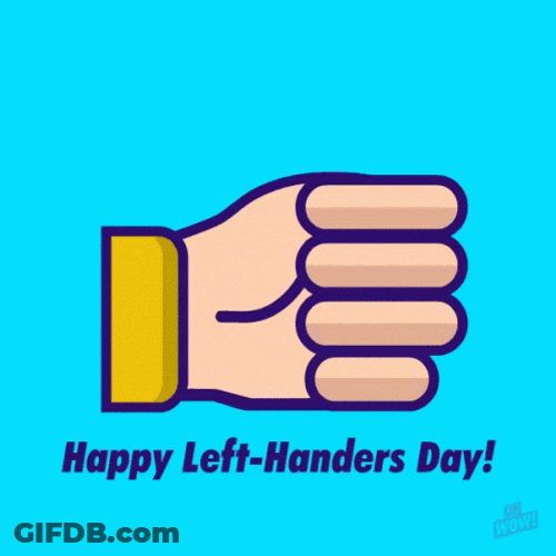 Happy Left Handers Day GIF