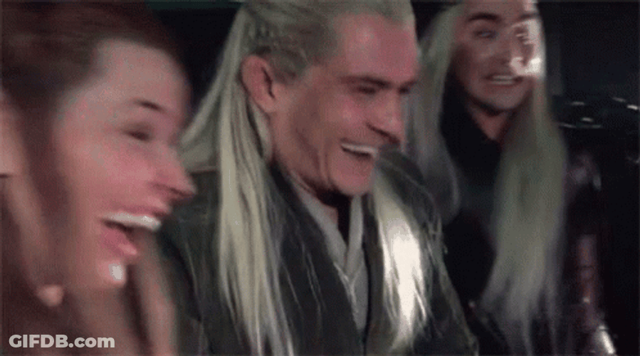 Happy Legolas Laughing GIF