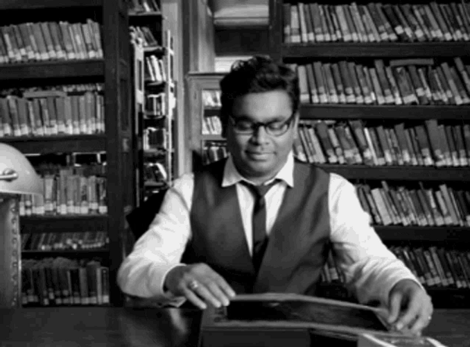 Happy Library Reading A.R. Rahman GIF