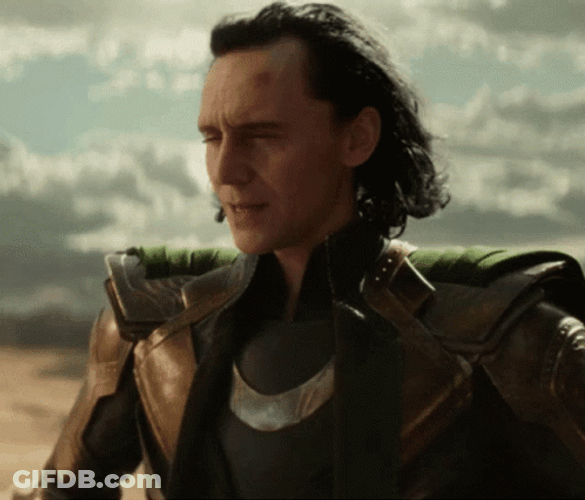 Happy Loki Shy Laugh GIF