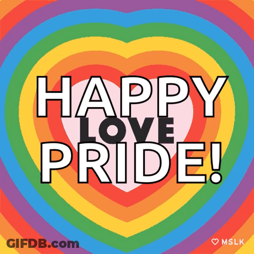 Happy Love Pride Rainbow Poster GIF