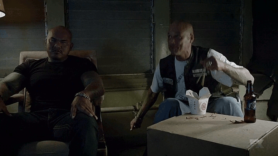 Happy Lowman Happily Eating Sons Of Anarchy GIF