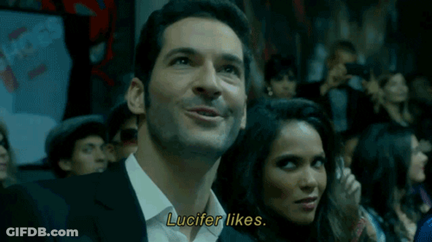 Happy Lucifer Tom Ellis Likes GIF
