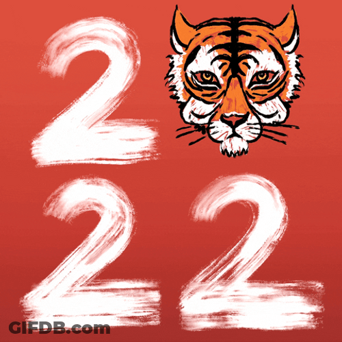 Happy Lunar New Year 2022 Tiger Roar GIF