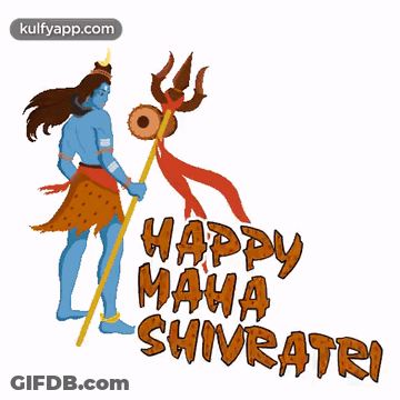 Happy Maha Shivaratri Shiva Cartoon GIF