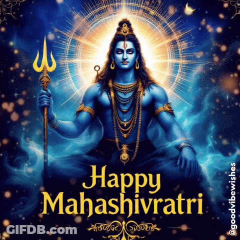 Happy Mahashivaratri Shiva Card GIF