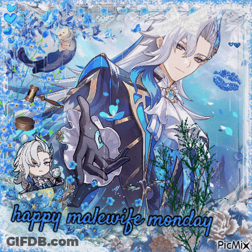 Happy Malewife Monday Greeting Card With Man GIF
