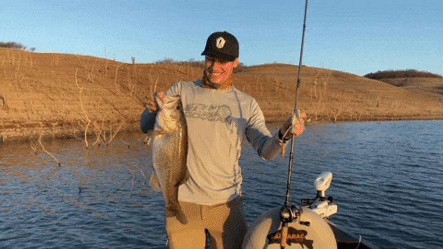 Happy Man Bass Fishing GIF