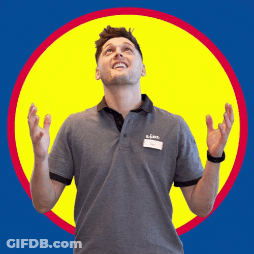 Happy Man Catching Happy Birthday Balloons GIF