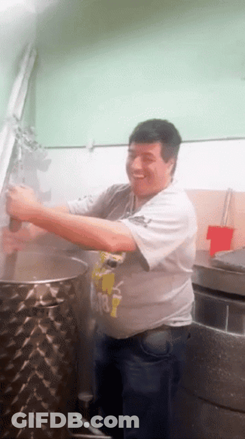 Happy Man Stirring The Pot GIF
