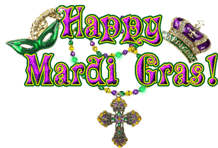 Happy Mardi Gras Rosary Sticker GIF